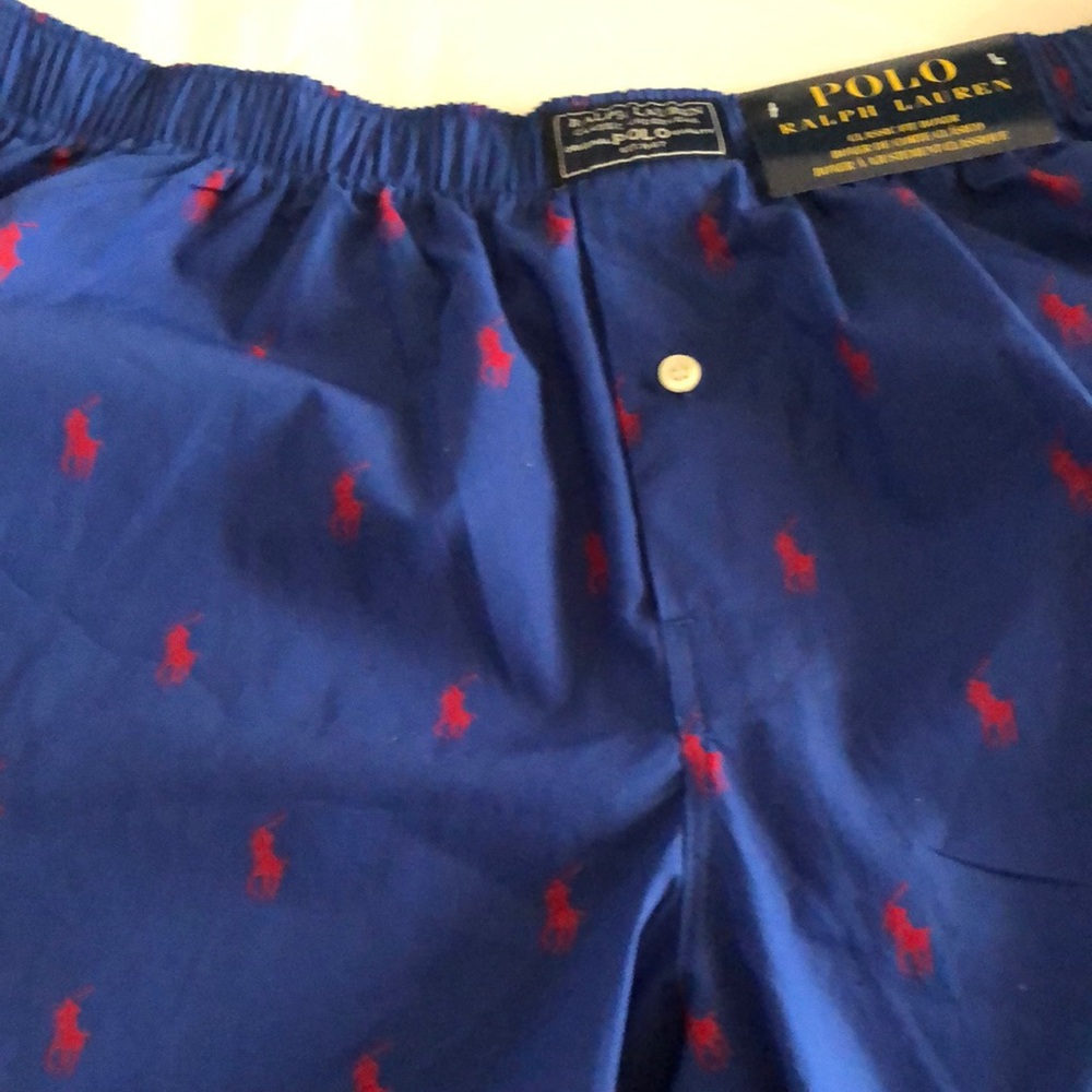 Boxer shorts mens new size L Polo Ralph Lauren cotton classic fit 1 button fly